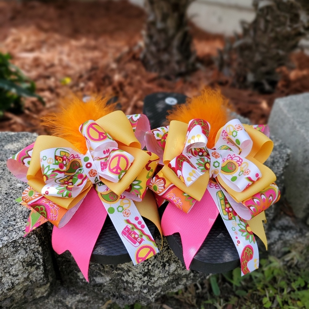 Custom designed flip flops. - Picture 2 of 3
